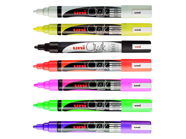 Krijtstift Uni-ball rond 1.8-2.5mm fluor roze