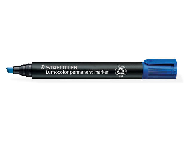 Viltstift Staedtler Lumocolor 350 schuin 2-5mm bl