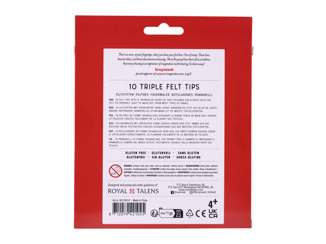 Viltstift Bruynzeel Kids Triple 10st assorti