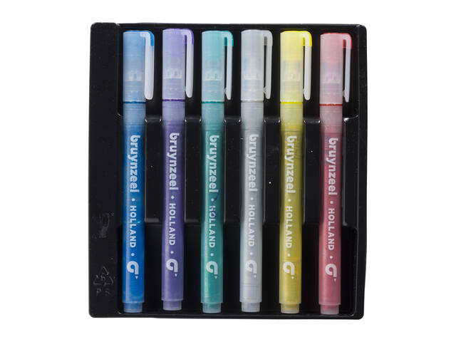 Viltstift Bruynzeel Kids 6st ass glitter