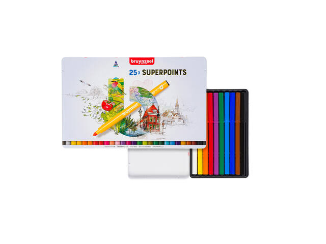 Viltstift Bruynzeel Creatives Superpoints 25st ass