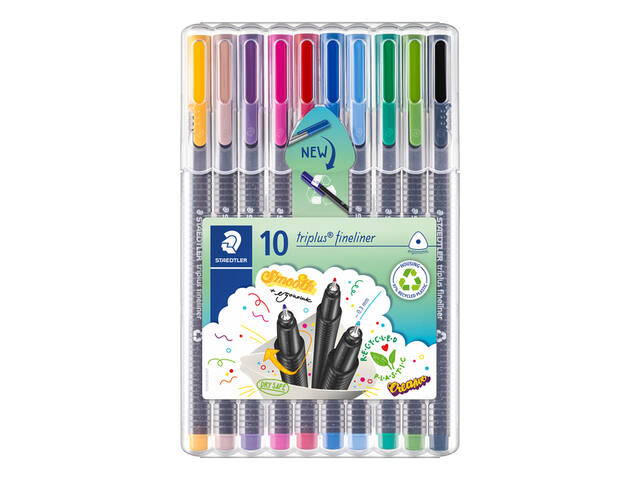 Fineliner Staedtler triplus 334 0.3mm ass 10st