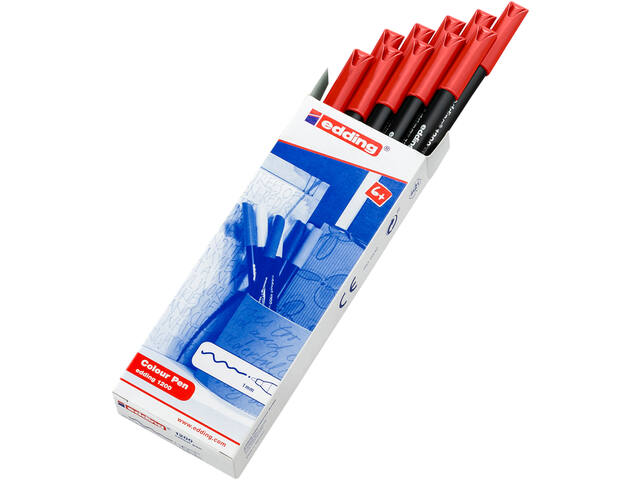 Fineliner edding 1200 002 fijn rood