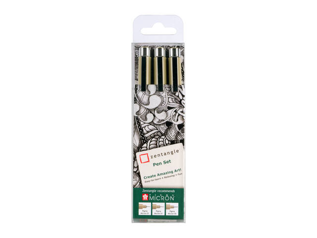 Tekenset Sakura Zentangle set 3 pennen zwart