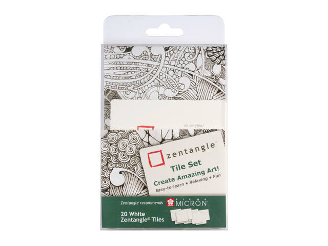 Tekenset Sakura Zentangle set 20 patronen wit