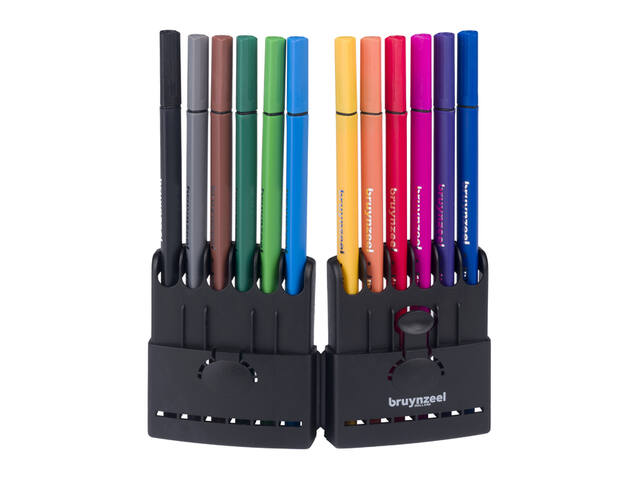 Fineliner Bruynzeel Teens 12st assorti