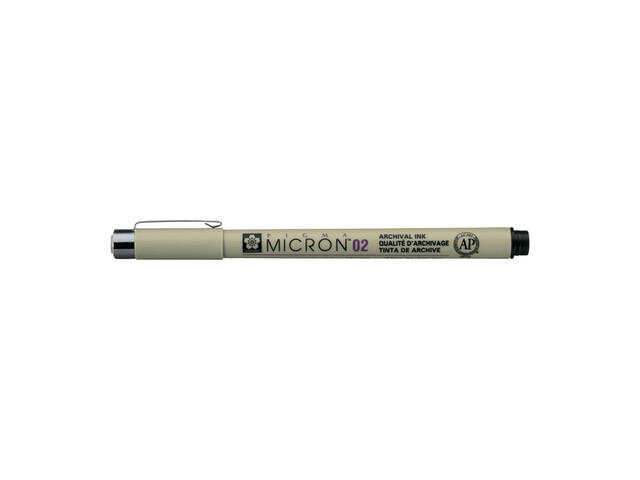 Fineliner Sakura Pigma Micron 02 0.3mm zwart