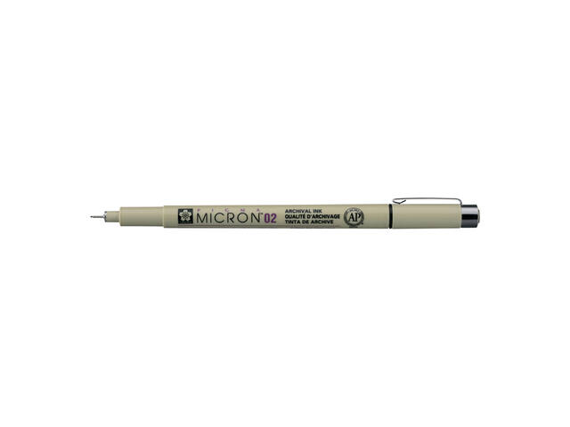 Fineliner Sakura Pigma Micron 02 0.3mm zwart