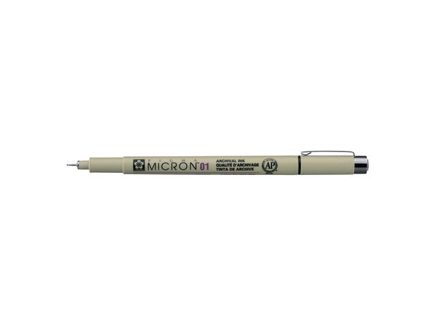 Fineliner Sakura Pigma Micron 01 0.25mm zwart