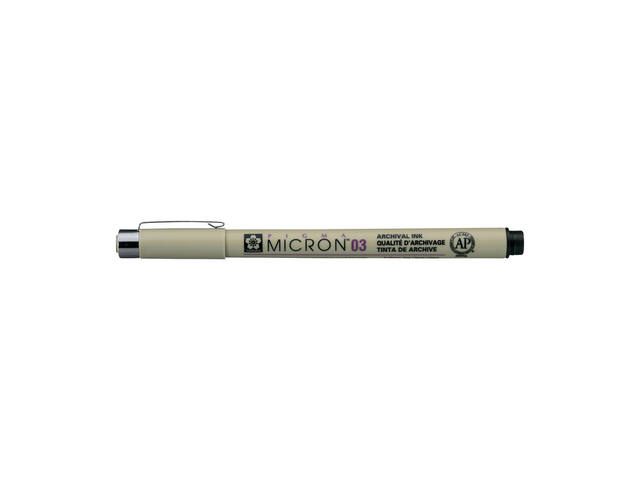 Fineliner Sakura Pigma Micron 03 0.35mm zwart