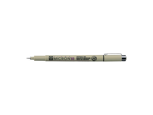 Fineliner Sakura Pigma Micron 03 0.35mm zwart