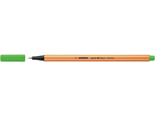 Fineliner STABILO  point 88/033 F neon groen