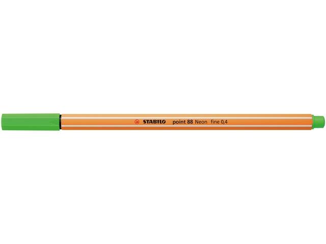 Fineliner STABILO  point 88/033 F neon groen