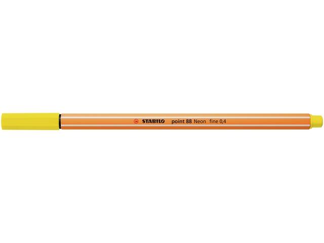 Fineliner STABILO point 88/024 F neon geel