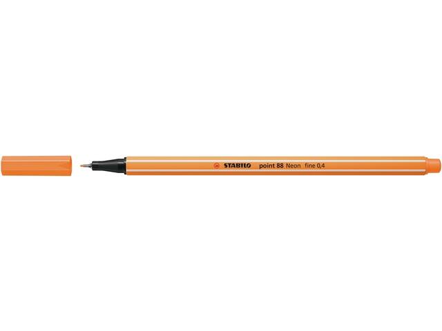 Fineliner STABILO point 88/054 F neon oranje