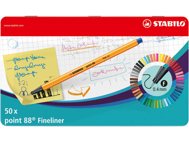 Fineliner STABILO point 88/50 F ass 59st