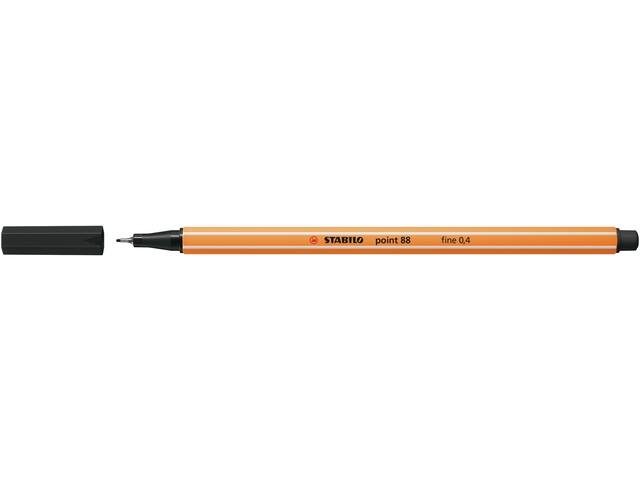 Fineliner STABILO point 88/46 F zwart