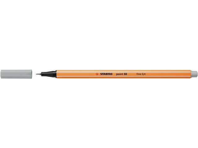 Fineliner STABILO point 88/94 F lichtgrijs