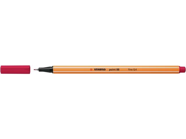 Fineliner STABILO point 88/50 F donkerrood