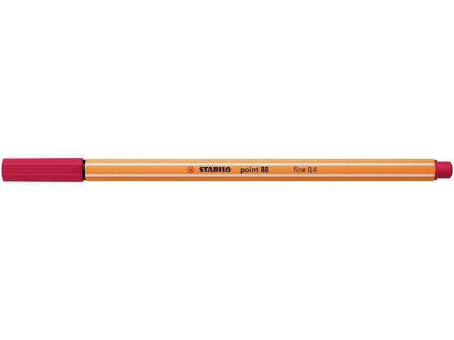 Fineliner STABILO point 88/50 F donkerrood