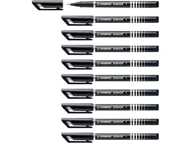 Fineliner STABILO Sensor 189/46 F zwart