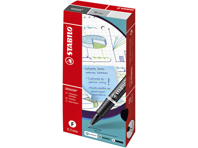 Fineliner STABILO Sensor 189/46 F zwart