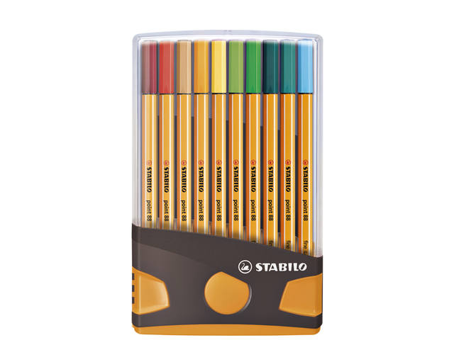 Fineliner STABILO point 88/20 etui dgs/or F ass