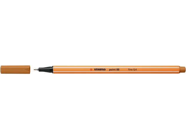 Fineliner STABILO point 88/89 F donker oker