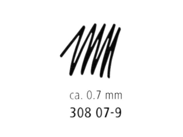 Fineliner Staedtler pigment 308 0.7mm zwart