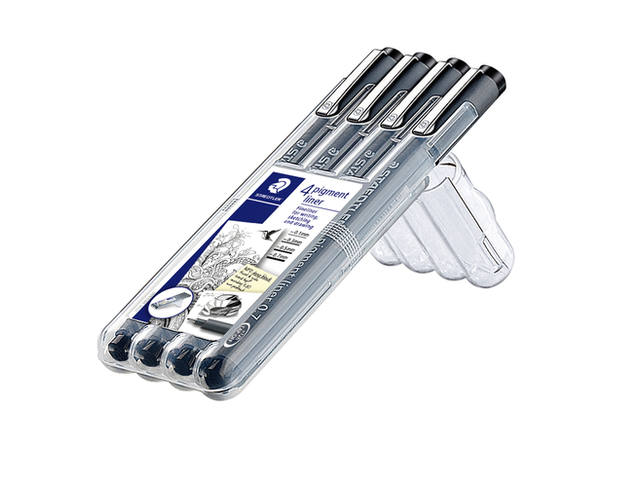 Fineliner Staedtler pigment 308 0.1-0.7mm zwart