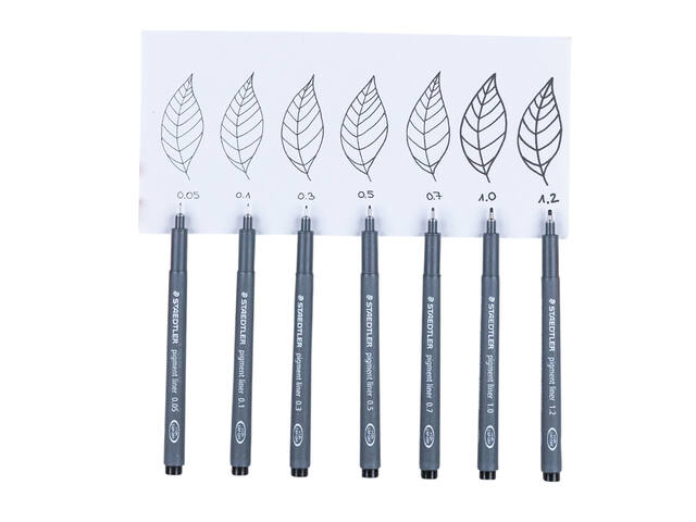 Fineliner Staedtler pigment 308 0.5mm 6 st ass