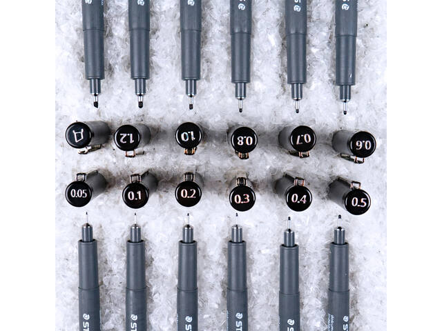 Fineliner Staedtler pigment 308 0.5mm 6 st ass