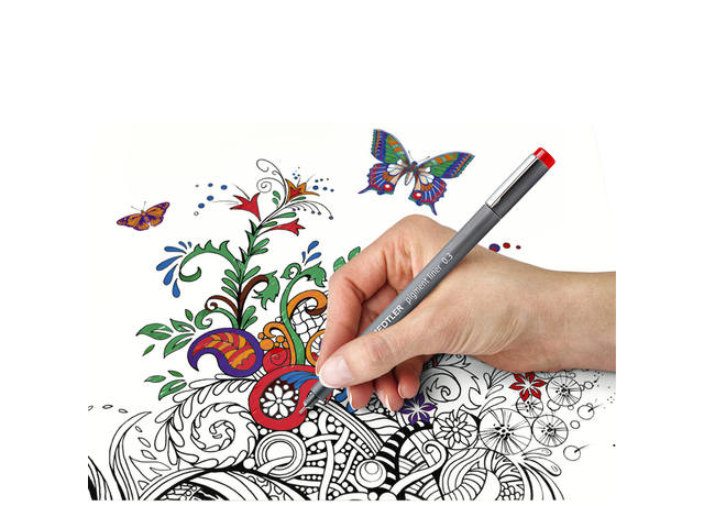 Fineliner Staedtler pigment 308 0.5mm 6 st ass