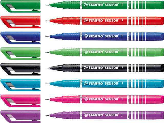 Fineliner STABILO Sensor 189/8 F ass 8st