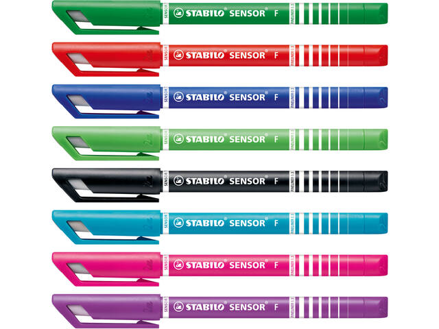 Fineliner STABILO Sensor 189/8 F ass 8st