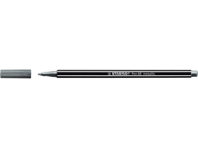 Viltstift STABILO Pen 68/805 M metallic zilver