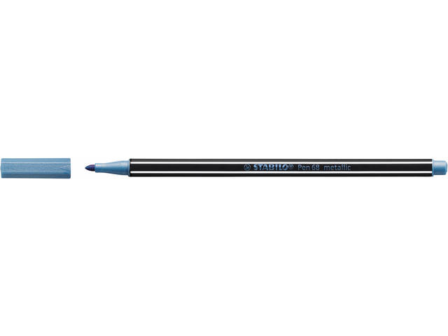 Viltstift STABILO Pen 68/841 M metallic blauw