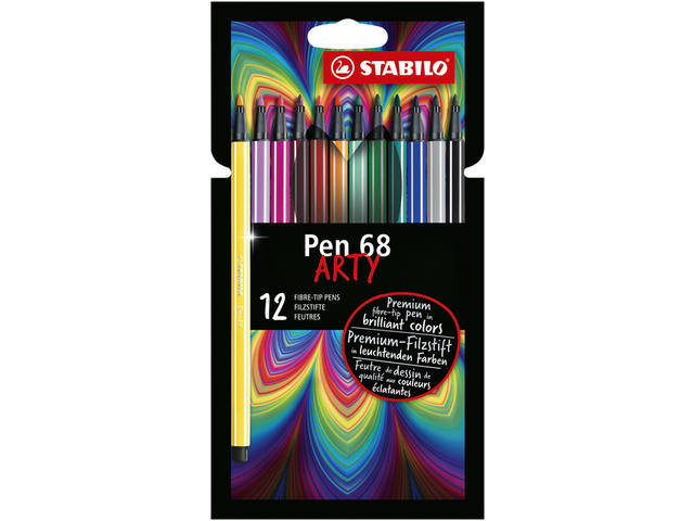 Viltstift STABILO Pen 68/12 Arty M ass 12st