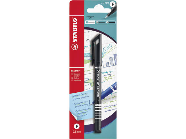Fineliner STABILO Sensor 10198 F zwart