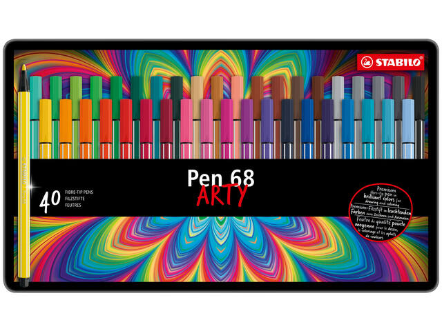 Viltstift STABILO Pen 68/40 Arty M ass 40st