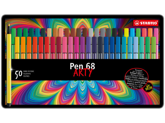 Viltstift STABILO Pen 68/50 Arty M ass 50st