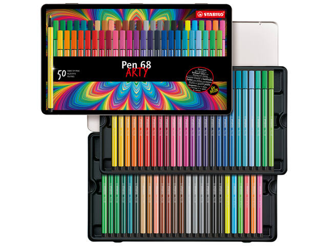 Viltstift STABILO Pen 68/50 Arty M ass 50st