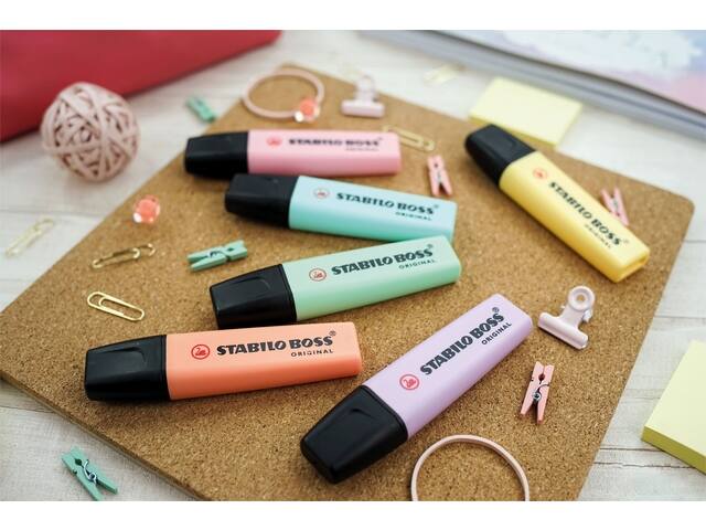 Markeerstift STABILO BOSS 70/6 6st pastel assorti