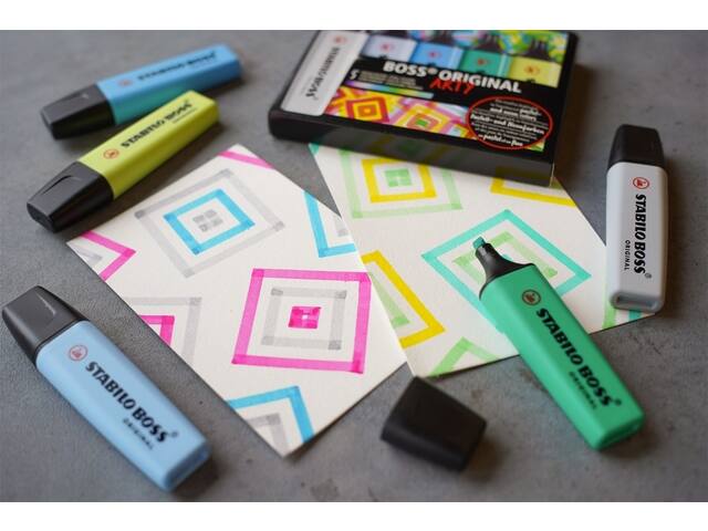 Markeerstift STABILO BOSS 70/6 6st pastel assorti