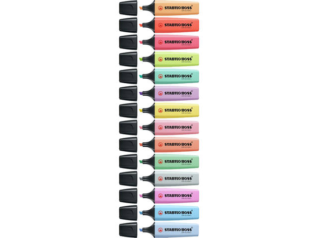 Markeerstift STABILO BOSS 70/6 6st pastel assorti