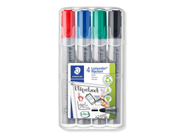 Viltstift Staedtler 356 flipover rond 2mm ass