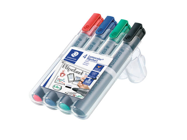 Viltstift Staedtler 356 flipover rond 2mm ass