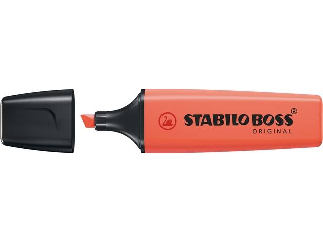 Markeerstift STABILO BOSS 70/140 pastel koraalrood