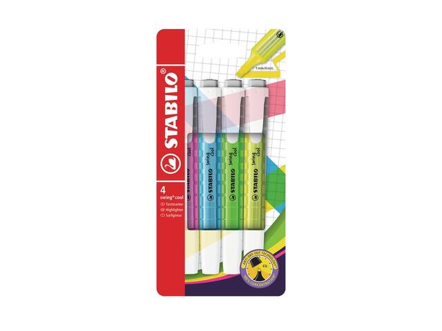 Markeerstift STABILO Swing cool 275/4 4st assorti
