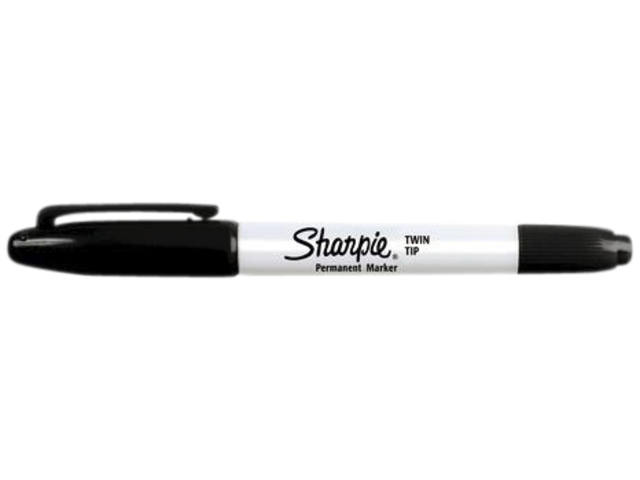 Viltstift Sharpie Twin tip UF en F 2st zwart